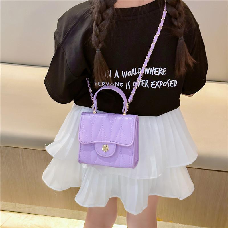 Stylish Toddler Girls Mini Shoulder Bag In Vibrant Colors With Chain Strap