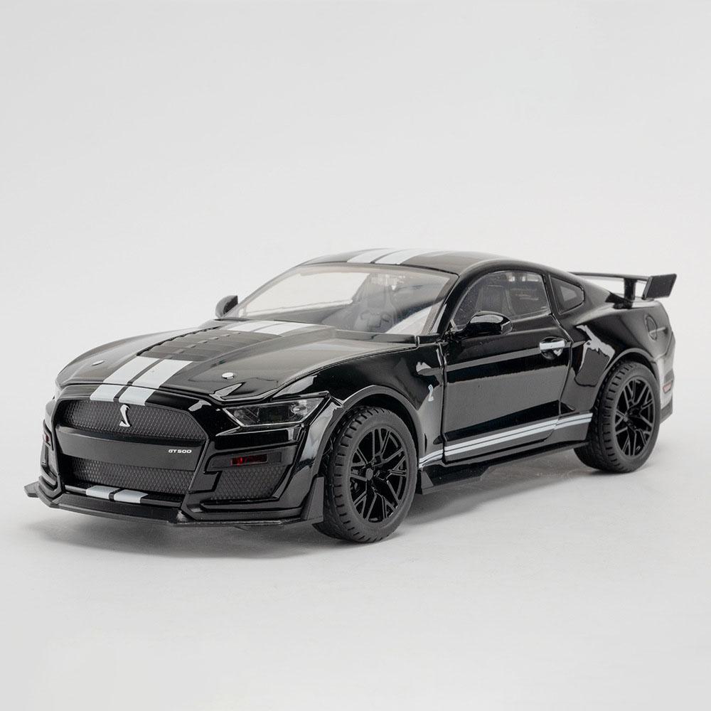 1:18 масштаб Mustang GT500 спортивная модель автомобиля игрушка литой сплав двери открываются модели транспортных средств украшения свет звук мальчики подарки на день рождения