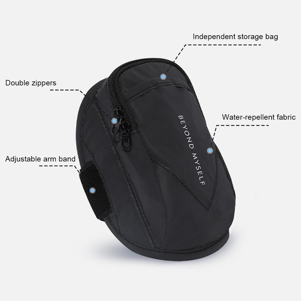 Multifunctional Running Armband Waterproof and Sweat-Resistant Mobile Phone Storage Pouch Reflective Design for Night Running