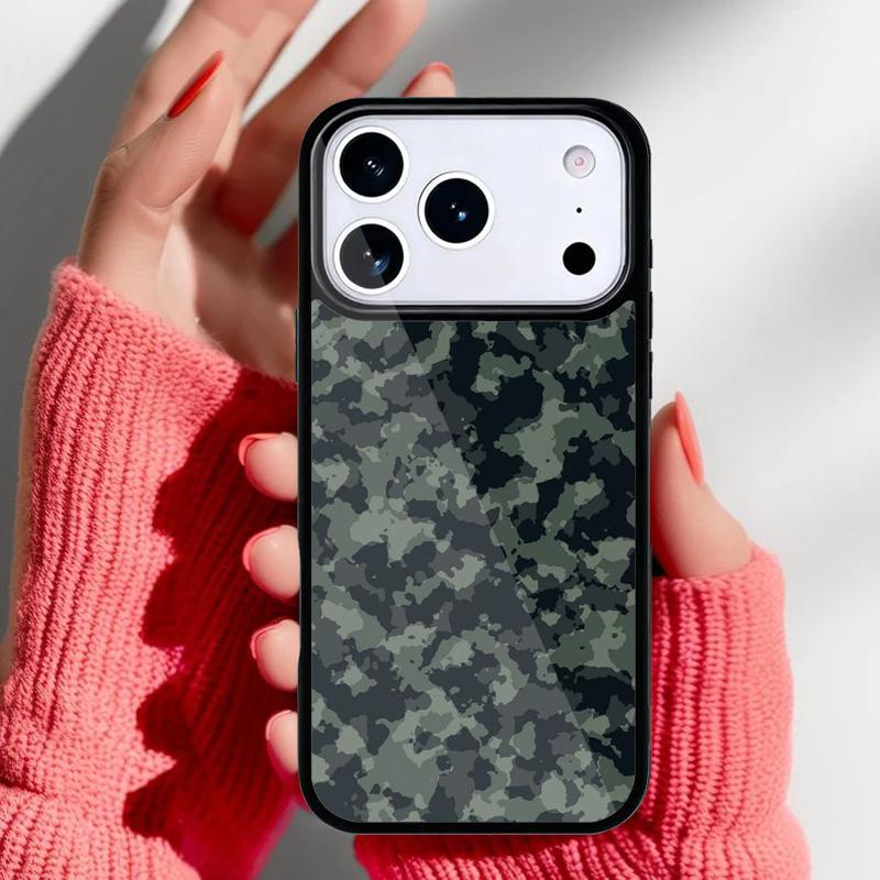 Camouflage Camo soft Phone Case for iPhone 17 16 15 14 13 Pro Max Back Cover for 12 11 Pro Coque