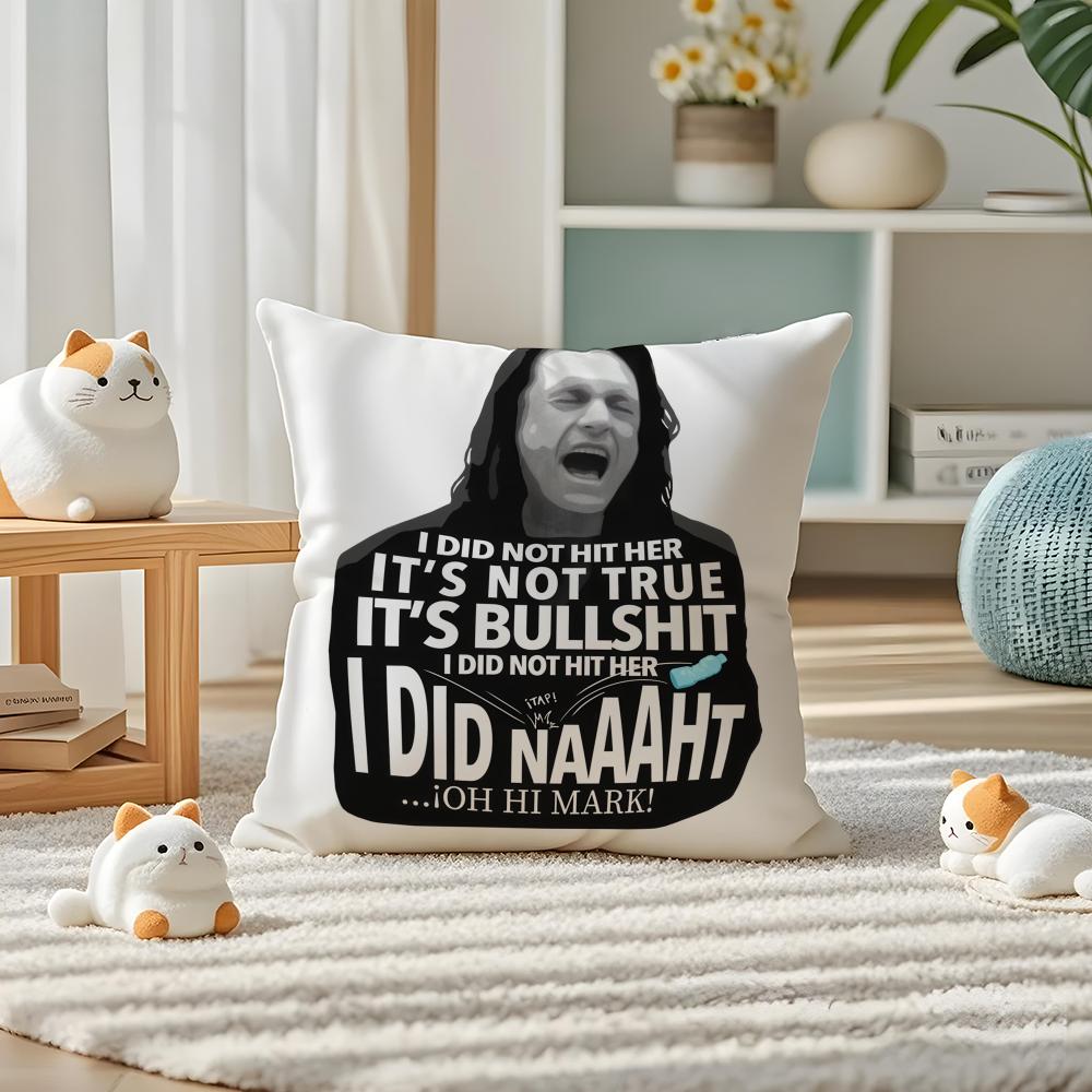 The Room TTommy Wiseau Pillow Case Silky elegant Comfort Sofa Bed Invisible zipper