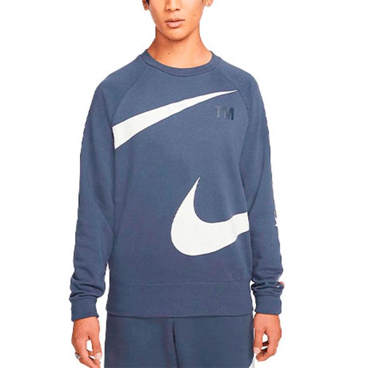 Nike Sweatshirts Men's Blue Crew Neck Moderate Regular DD6097-437