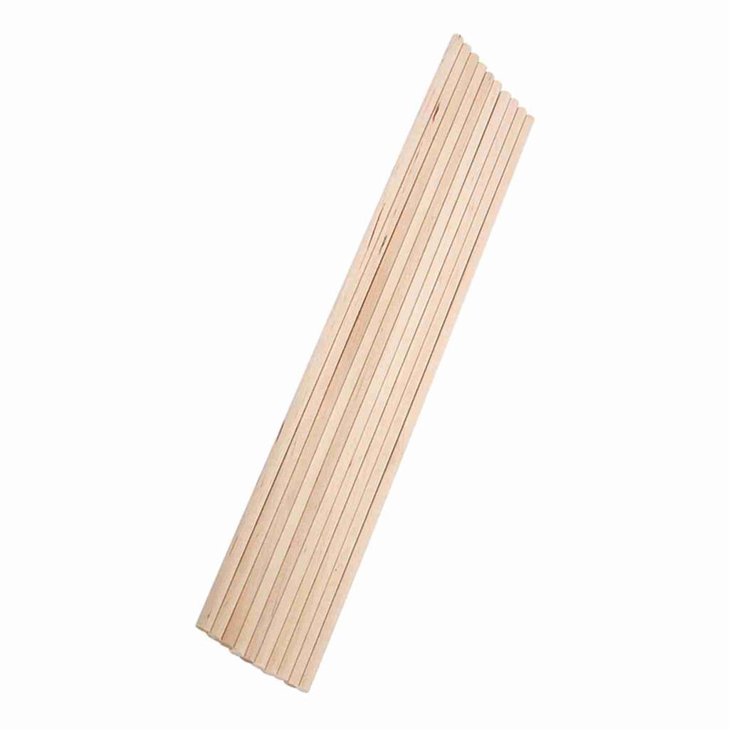 10pcs DIY Wooden Arts Craft Sticks Dowels Pole Rods Sweet Trees Wood Tool 0.6CM*30CM