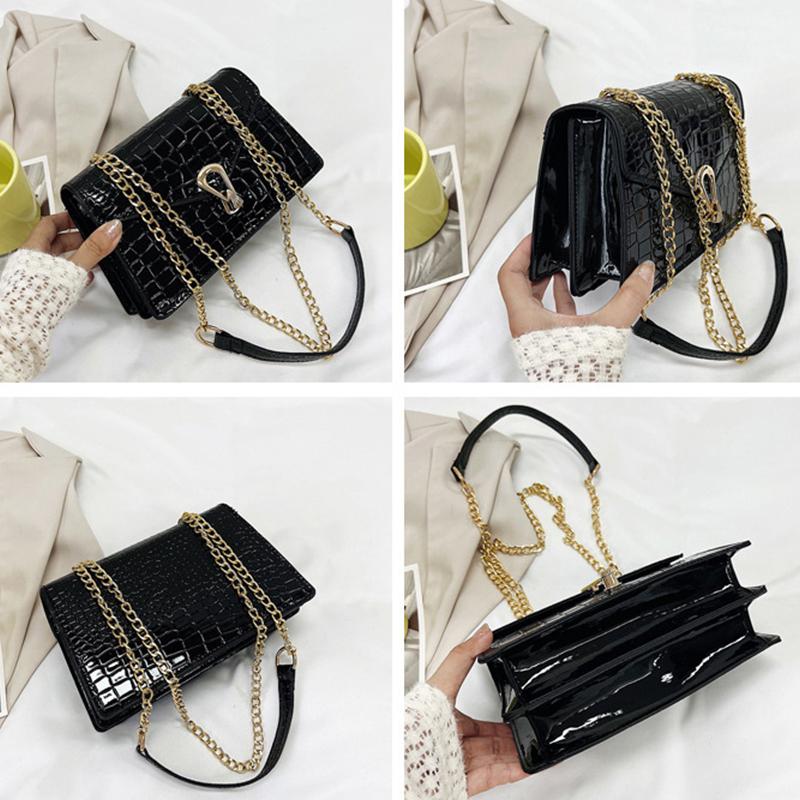 Yogodlns Luxury Flap Shoulder Bag For Women PU Leather Underarm Bag Fashion Small Square Crossbody Bags Purse Totes