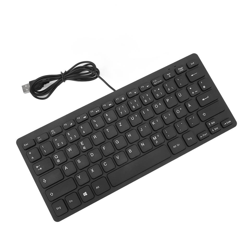 78 Keys Language Ultra Thin Keyboard Plug and Play Splash Proof USB Wired Compact Keyboard for