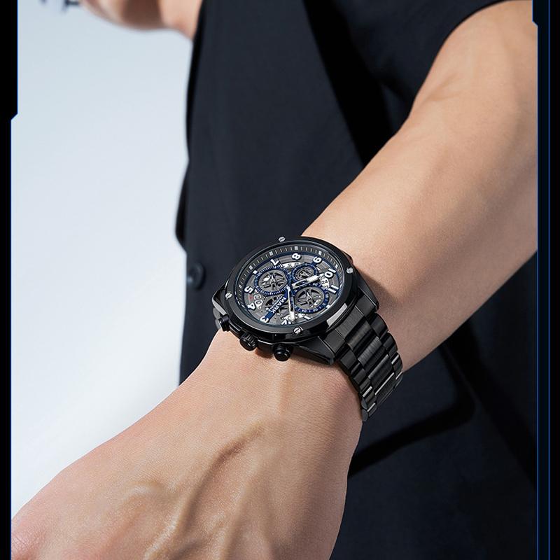 Mark Fairwhale Brand New Multifunctional Quartz Men's Watch Waterproof Calendar Luminous Chronograph Watches Reloj Hombre