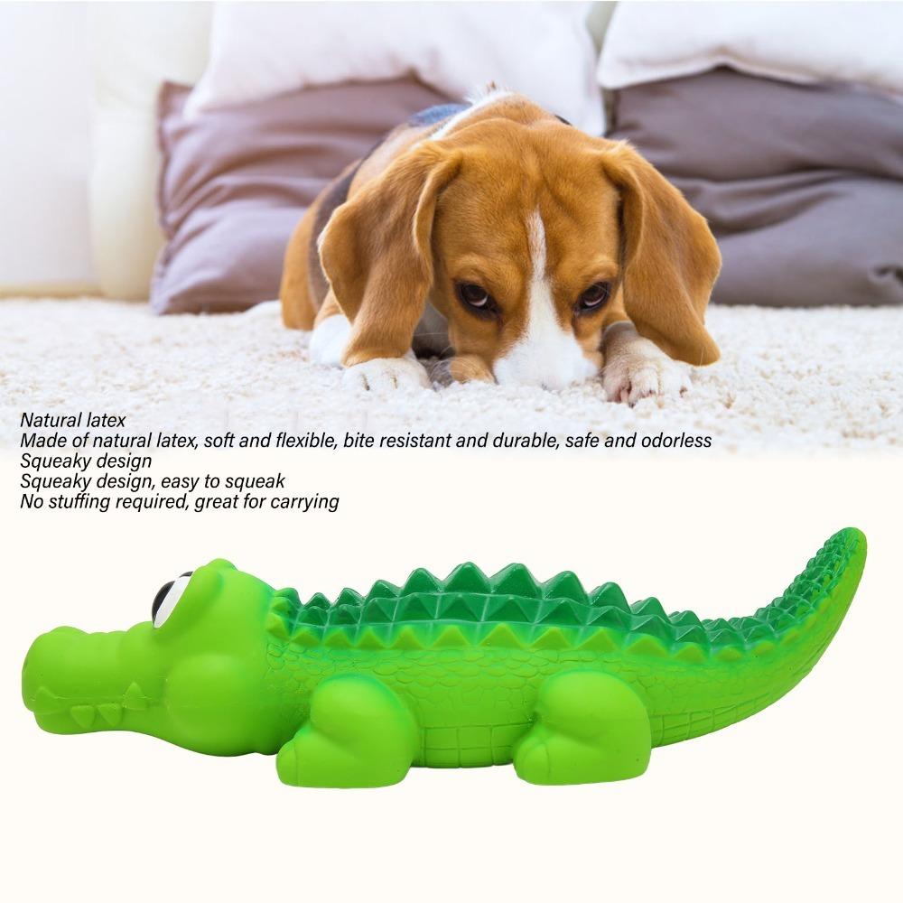 Premium Latex Squeaky Dog Alligator Toy Interactive Dog Training Toy Indoor Daily Playtime