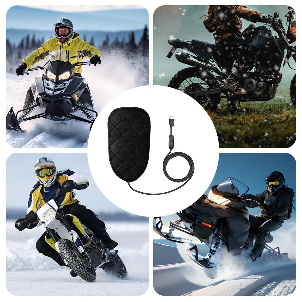 Подушка на сиденье мотоцикла Мотоциклетная теплая греющая подушка Для холодной погоды Подушка для скутера Для питбайка Квадроцикла Снегохода Для поездок на дальние расстояния Туризма