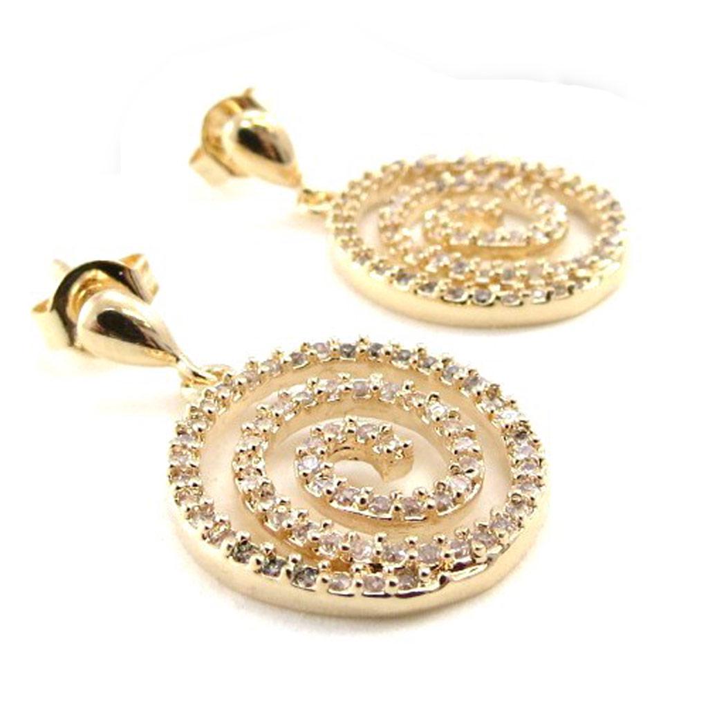 Les Trésors De Lily [I9840] - Позолоченные серьги «Богиня»