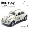 1:32 Литой металлический автомобиль Volkswagen Beetle Классическая модель игрушки с функцией pull-back Транспортные средства для подарков детям A931