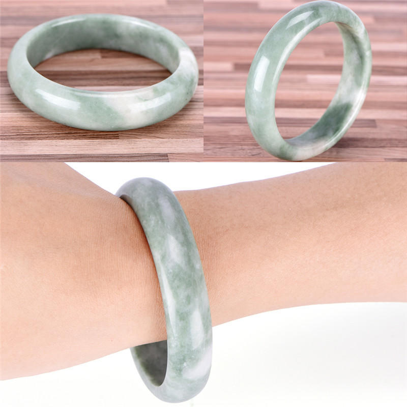 Элегантный браслет из натурального зеленого нефрита с драгоценными камнями, браслет, ювелирные изделия ручной работы