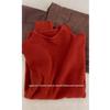 Olive Green Women's Slimming Knit Sweater - Autumn/Winter Half-High Neck Base Layer