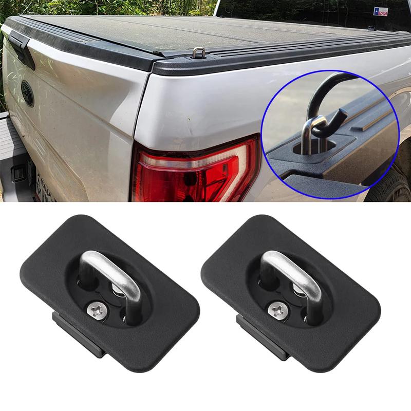 Крепежный анкерный крюк для крепления груза для Ford F-150 2015-2023 F250 F350 Super Duty 17-23 Выдвижной крюк-кольцо для боковой стенки кузова грузовика, зажим-анкер