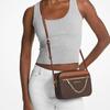 Michael Kors Mk Jet Set Сумка-камера с монограммой и цепочкой из ПВХ и кожи Женская сумка через плечо Карамельный Желудь 35S1GTTC9B-BROWN