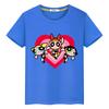 Футболка с принтом powerpuff girls для детей мальчик 10 лет 100% хлопок каваи топы аниме короткий прайд футболка y2k one piece одежда для девочек
