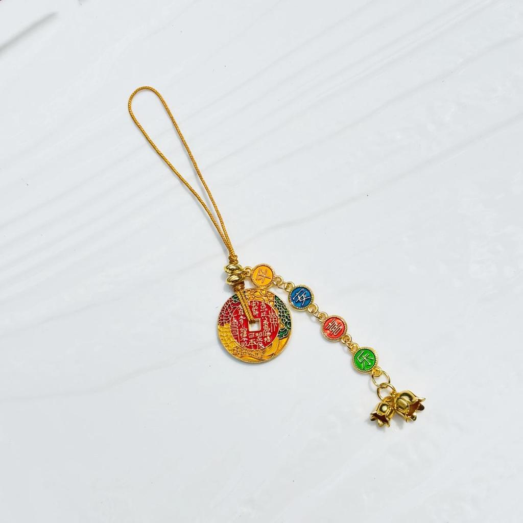 Китайский танец льва, подвеска-монета на удачу, брелок и шарм для сумки