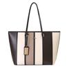 Tote Bag Multicolor Stripe Compatible with A4 Large Capacity Bag Bellezza Series [Cleria] Women's Mother's [CL-22130-6] (Tiramisu)