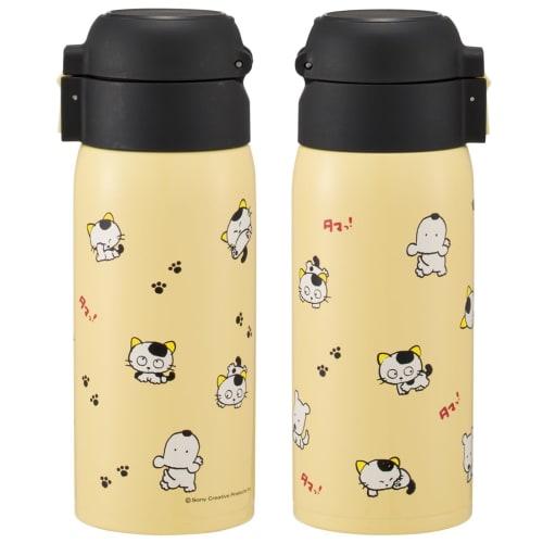 Skater Tama & Friends 350ml Stainless Steel Water Bottle with One-Touch Opening, Double-Sided Vacuum Insulation, Direct Drinking, and One-Touch Openin