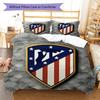 Atlético Madrid Bedding Quilt Set Quilt Cover Pillowcase Home Decoration Birthday Gift (1 * duvet cover + 2 * pillowcase, without core)