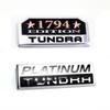 3D алюминиевый платиновый значок Tundra 1794 года выпуска, эмблема Tundra, наклейки на двери автомобиля, наклейки на крылья для аксессуаров для стайлинга автомобилей Tundra