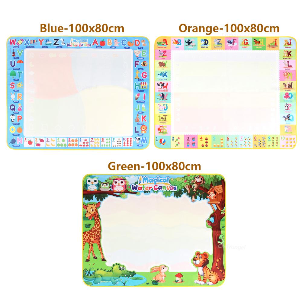 Magic Water Drawing Mat Set Reusable Doodle Painting Board Carpet Montessori Educational Toys For Kids Gifts Multiple Sizes