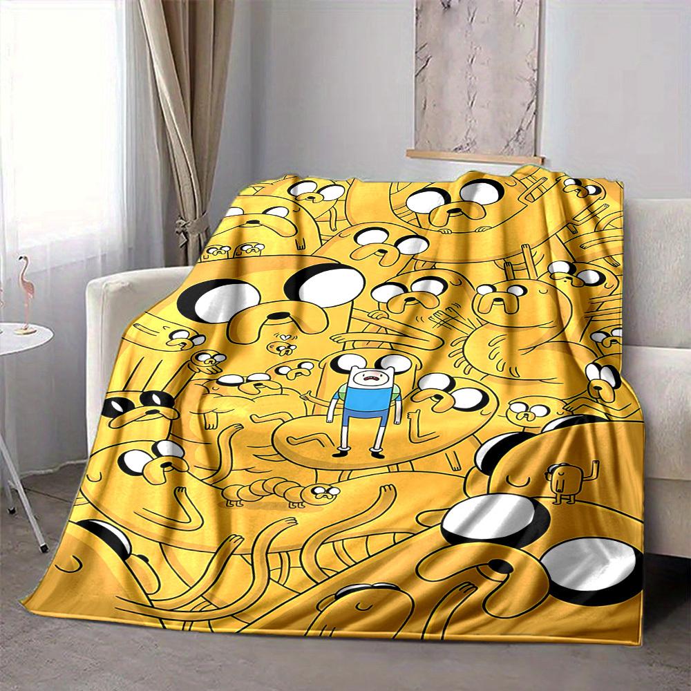 1pc Adventure Time Jake Soft Skin-Friendly Flannel with Digital Printing, Various Sizes Available for Family, Friends, Birthday087