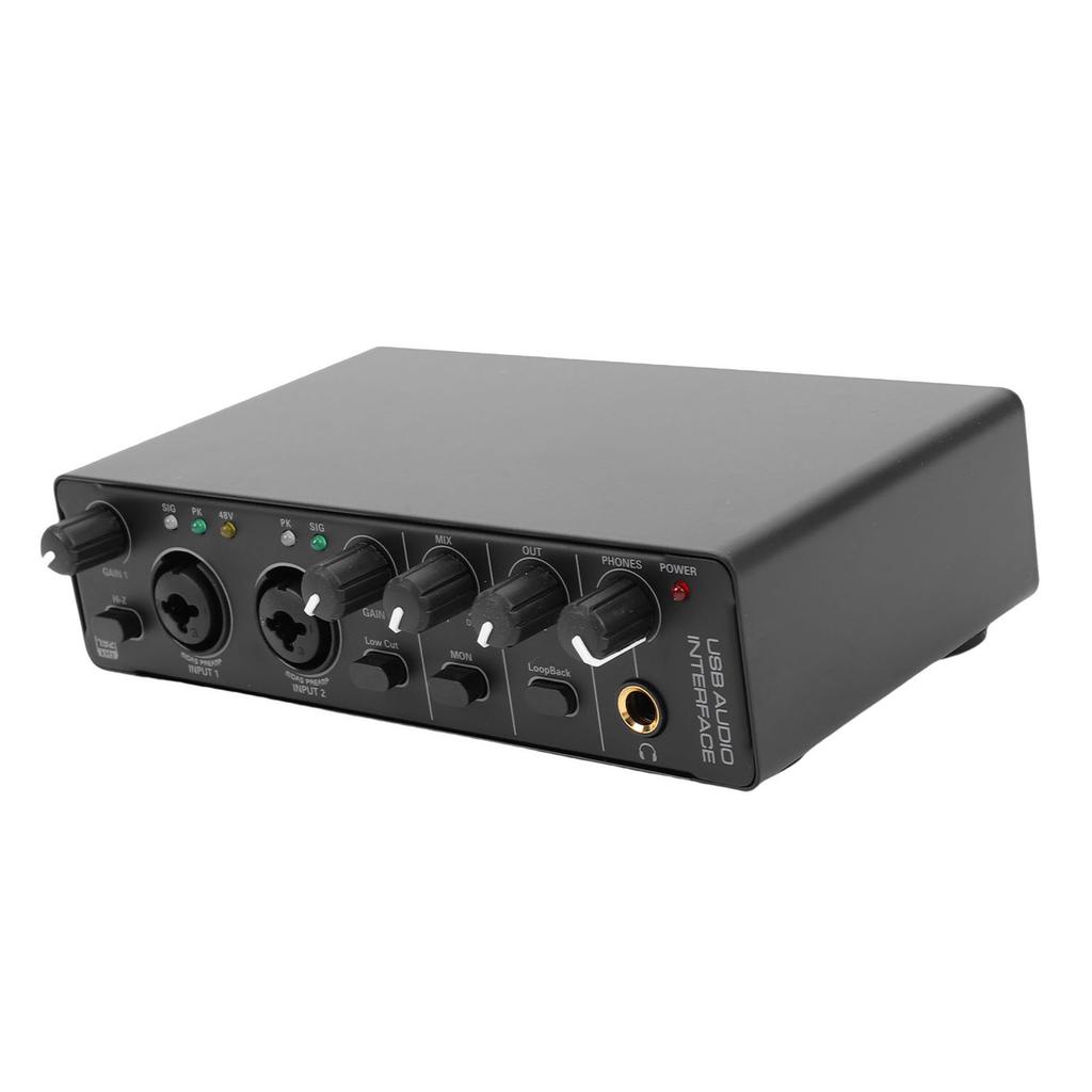 Type C Sound Interface 24 Bit 192 KHz XLR Input 48V Phantasm Power for Recording Streaming Podcasting