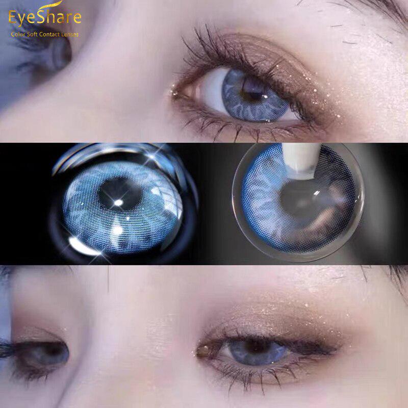 Eyeshare 2 шт./пара цветных контактных линз для глаз, синие цветные линзы для глаз, контактные линзы TAYLOR, красивая косметика для учеников, ежегодно