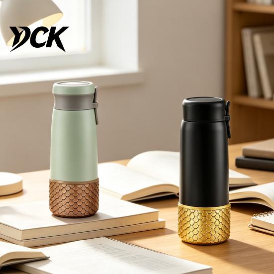 Tumbler Accessories for Travel Silicone Cup Boot, Fish Scale Pattern Decor, Soft Elastic Water Bottle Colorful Base Protective Sleeve,