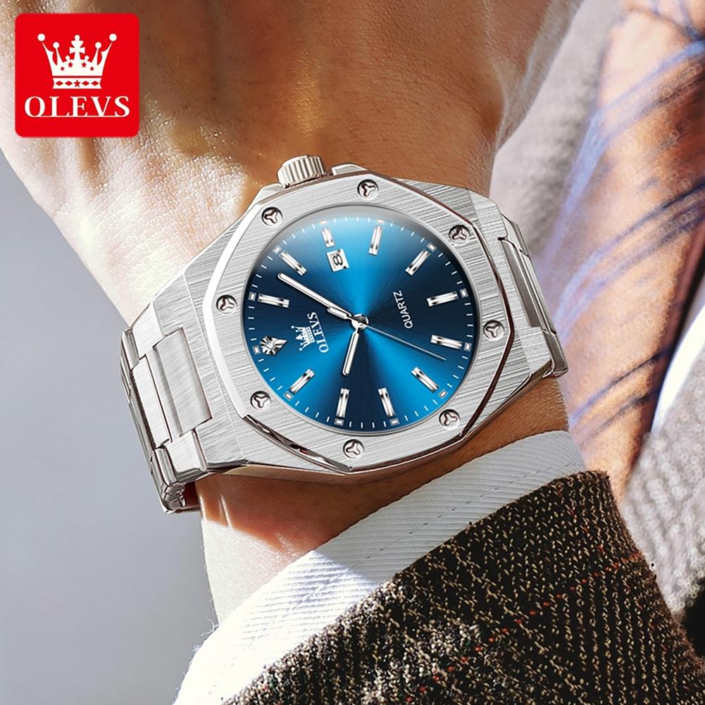 OLEVS Brand Watch Men's Business Quartz Watch Steel Strip 3613