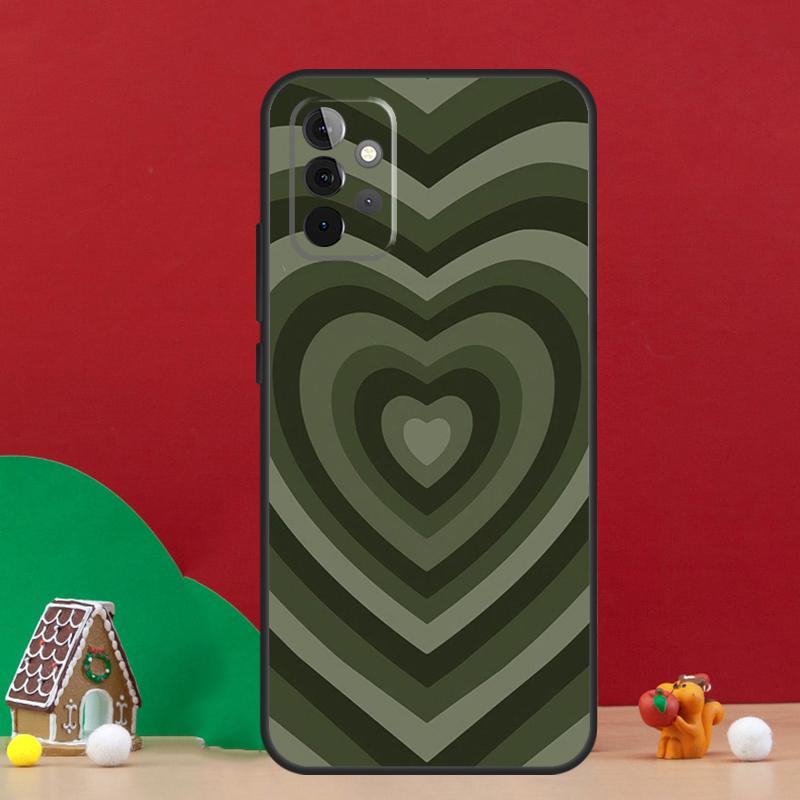 Красочный Круглый Чехол-Сердце Любовь Для Samsung Galaxy A36 A56 A06 A13 A53 A32 A12 A22 A52 A35 A17 A16 A55 A15 A54 A34 A14