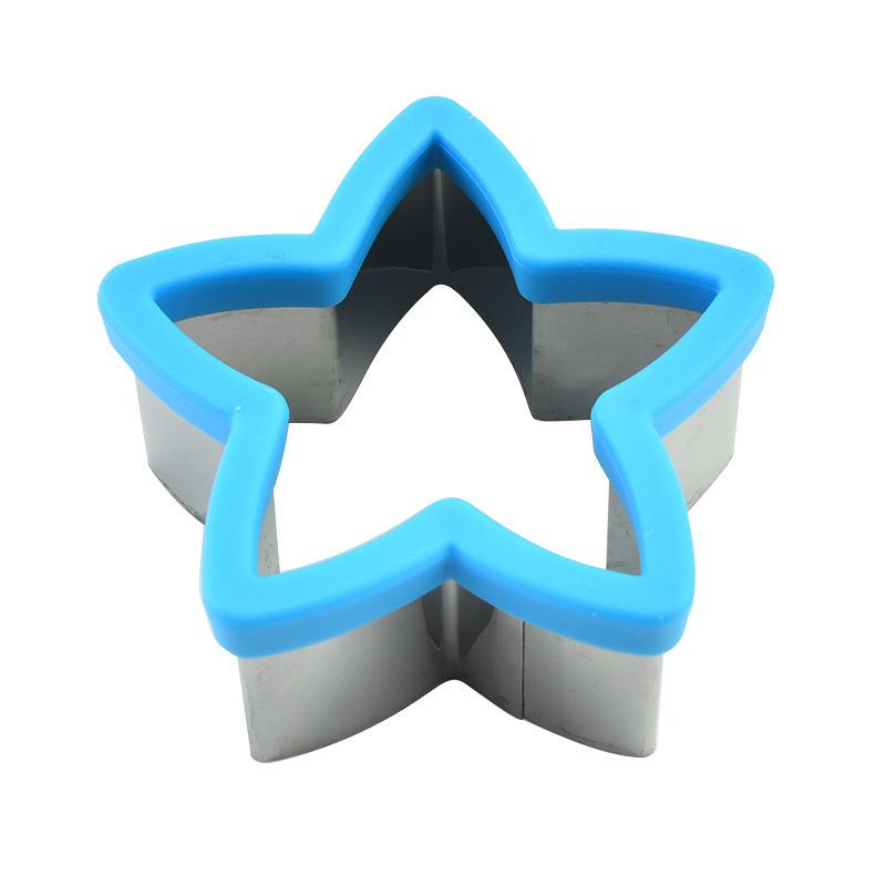 4PCS Sandwich Cutter Set Stainless Steel Non-Slip Dinosaur Bear Heart Star Molds for Bread Cookie Kids Holiday Party Home Baking