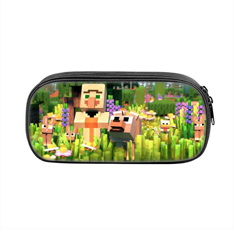 Сумка для хранения школьных принадлежностей Minecraft Legends из прочного полиэстера для детей