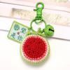 Avocado Knitted Keychain Mango Watermelon Weaved Keyrings Crochet Fruit Key Chain  Handbag Charms