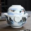 Blue and White Porcelain Travel Tea Set