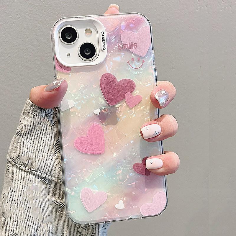 Чехол Sweet Cool Girl Shining Shell Love Heart для Iphone 13 14 11 12 Pro Max 14promax, противоударный чехол для телефона