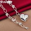 Ожерелье Love в форме сердца из стерлингового серебра 925 пробы, модные ювелирные изделия