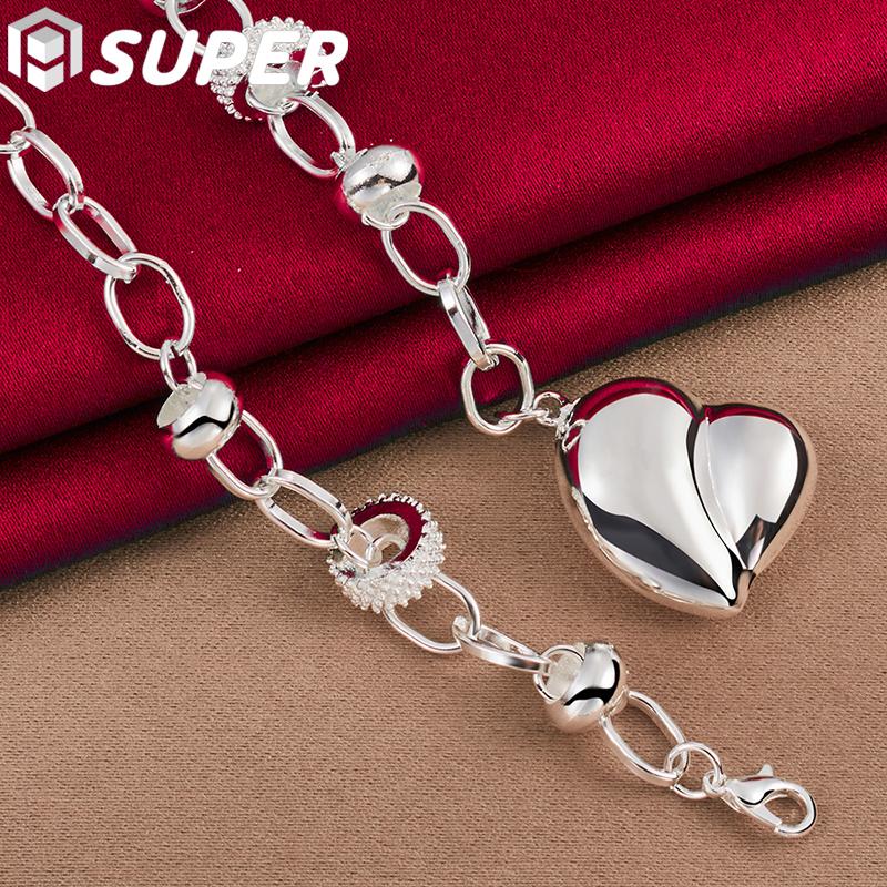 Ожерелье Love в форме сердца из стерлингового серебра 925 пробы, модные ювелирные изделия