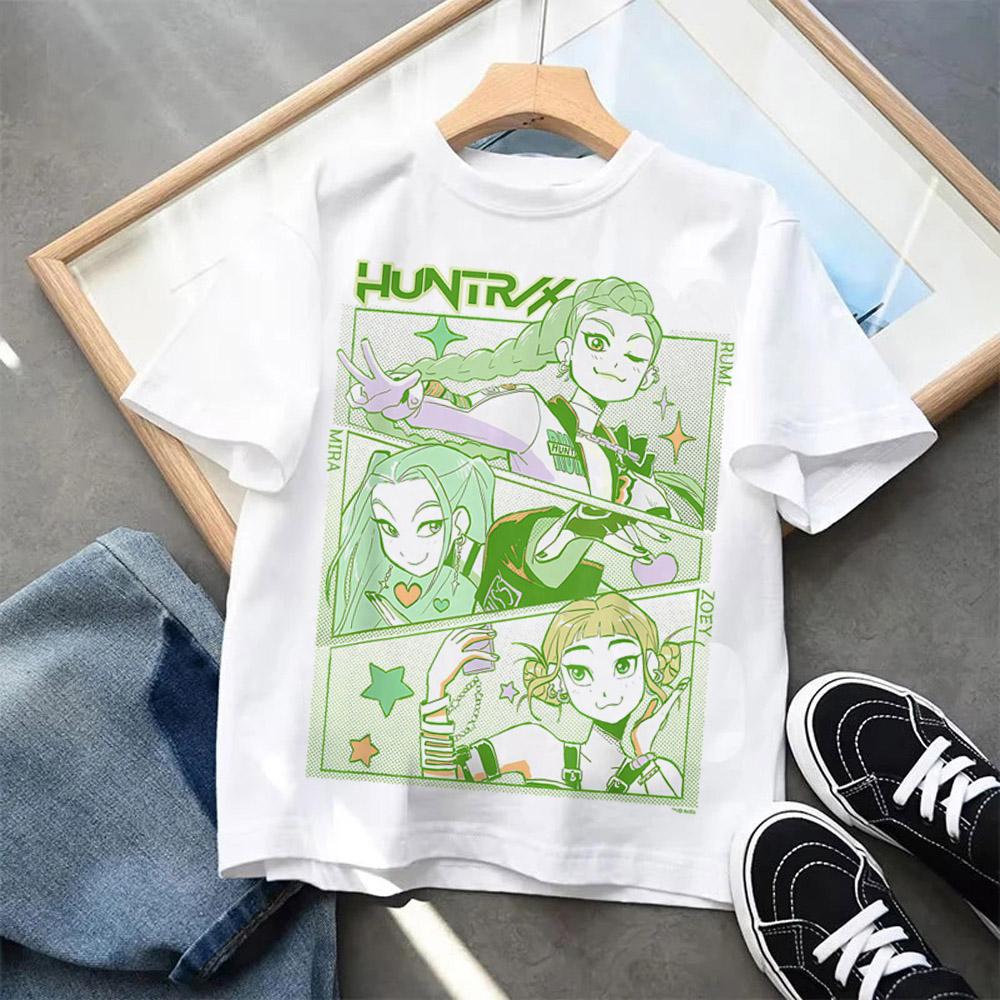 Cartoon Print Fashion Kids Clothing Short Sleeve T-Shirt Casual Comfortable T-shirt Girls