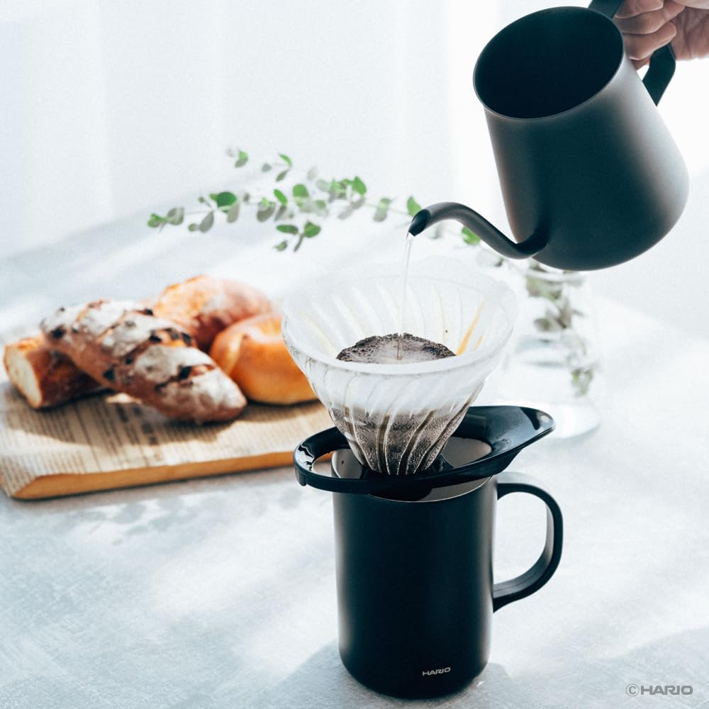Hario Mini Drip Kettle Practical Capacity 500mL Black Stainless Steel Coffee Hand Drip MDK-500-MB