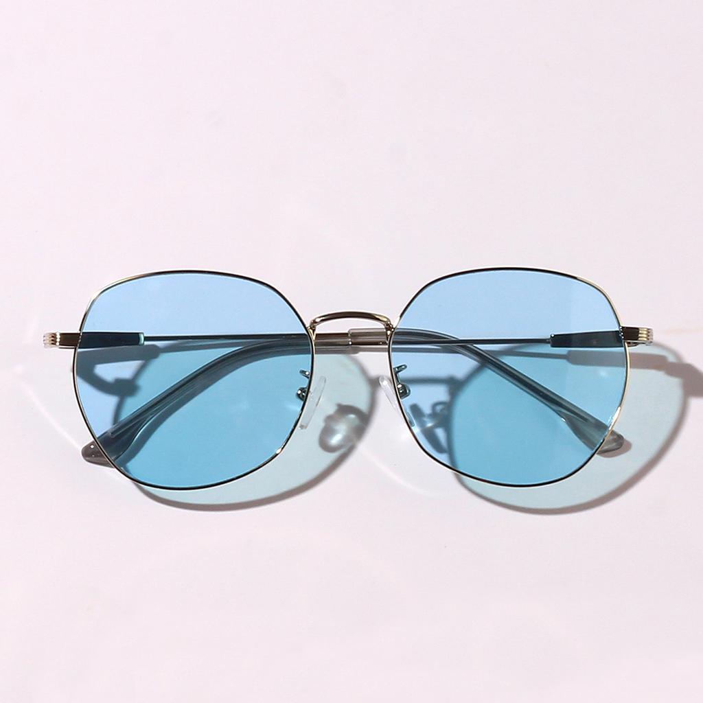 Круглые очки мужские конфетного цвета красные литературные солнцезащитные очки женские металлические большие солнцезащитные очки с большим лицом поставка