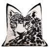 Light Luxury Antique Style Living Room Sofa Decoration Cushion Cover Black and White Cheetah Pillowcase