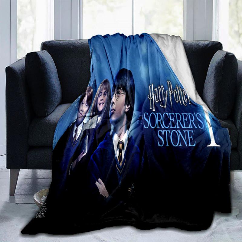 Harry Potter and the Sorcerer's Stone Poster PrintPrint Blanket, Soft Blanket For Sofa Office Bed And Travelling Daughter Birthday Gift esj1