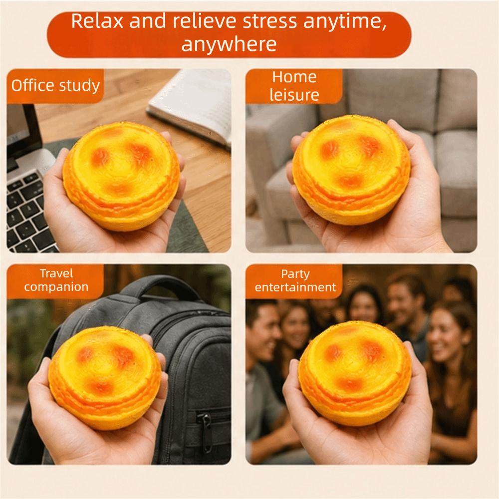 Crispy Sound Crunchy Squeeze Shapable Blocks Filled Squishy Creative Egg Tart Squishy Kids Adults