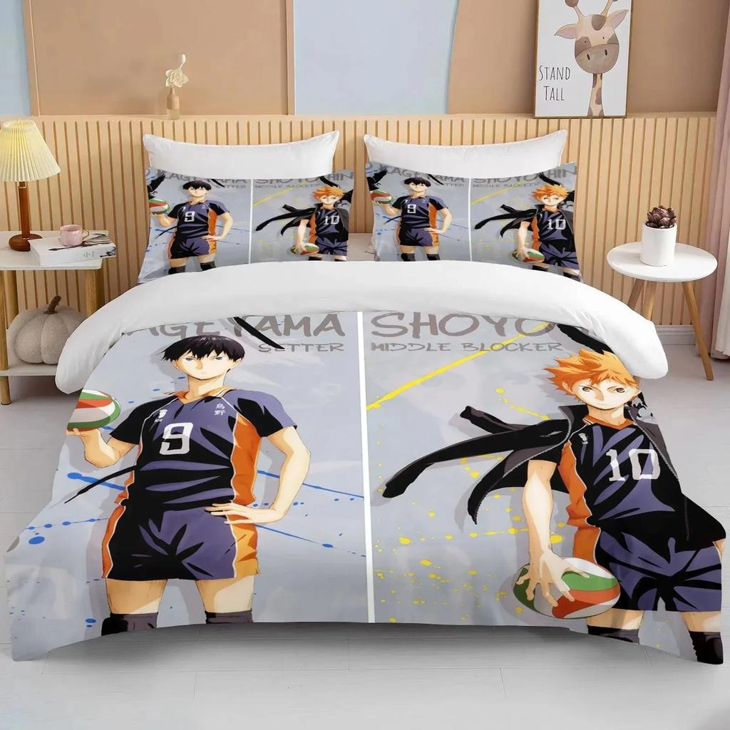 Одеяло Новые 3D Комплекты Постельного Белья Haikyuu Мультяшное Одеяло Постель Аниме Наволочки Комплекты Постельного Белья для Взрослых и Детей Домашний Текстиль