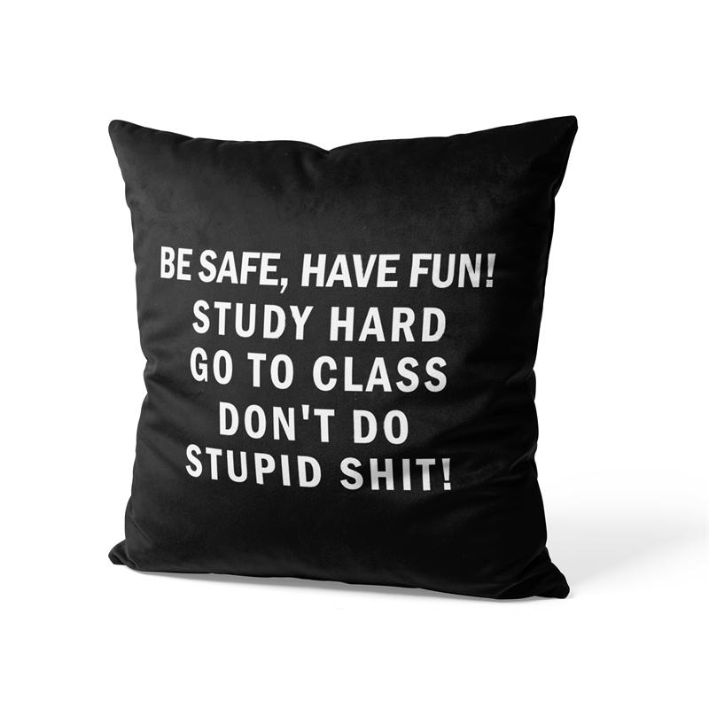 Aertemisi 18'' X 18'' Be Safe Have Fun Go To Class Square Throw Pillow Cushion Covers Cases Pillowcases For Sofa 45Cm X 45Cm