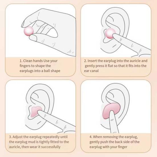 6 шт. силиконовые беруши шумоподавление моющиеся водонепроницаемые мягкие многоразовые средства защиты органов слуха концерты работа учеба сон бесшумные беруши