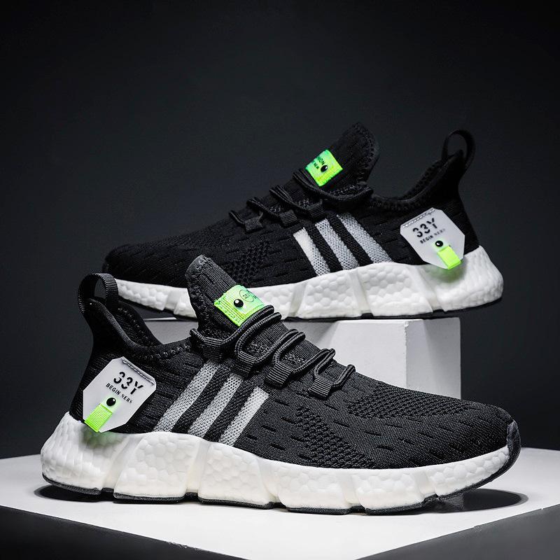 Весенняя пара модных ботинок с настоящей попкорновой подошвой, мужская обувь большого размера, летние мужские и женские кроссовки для бега из дышащей сетки, мужские