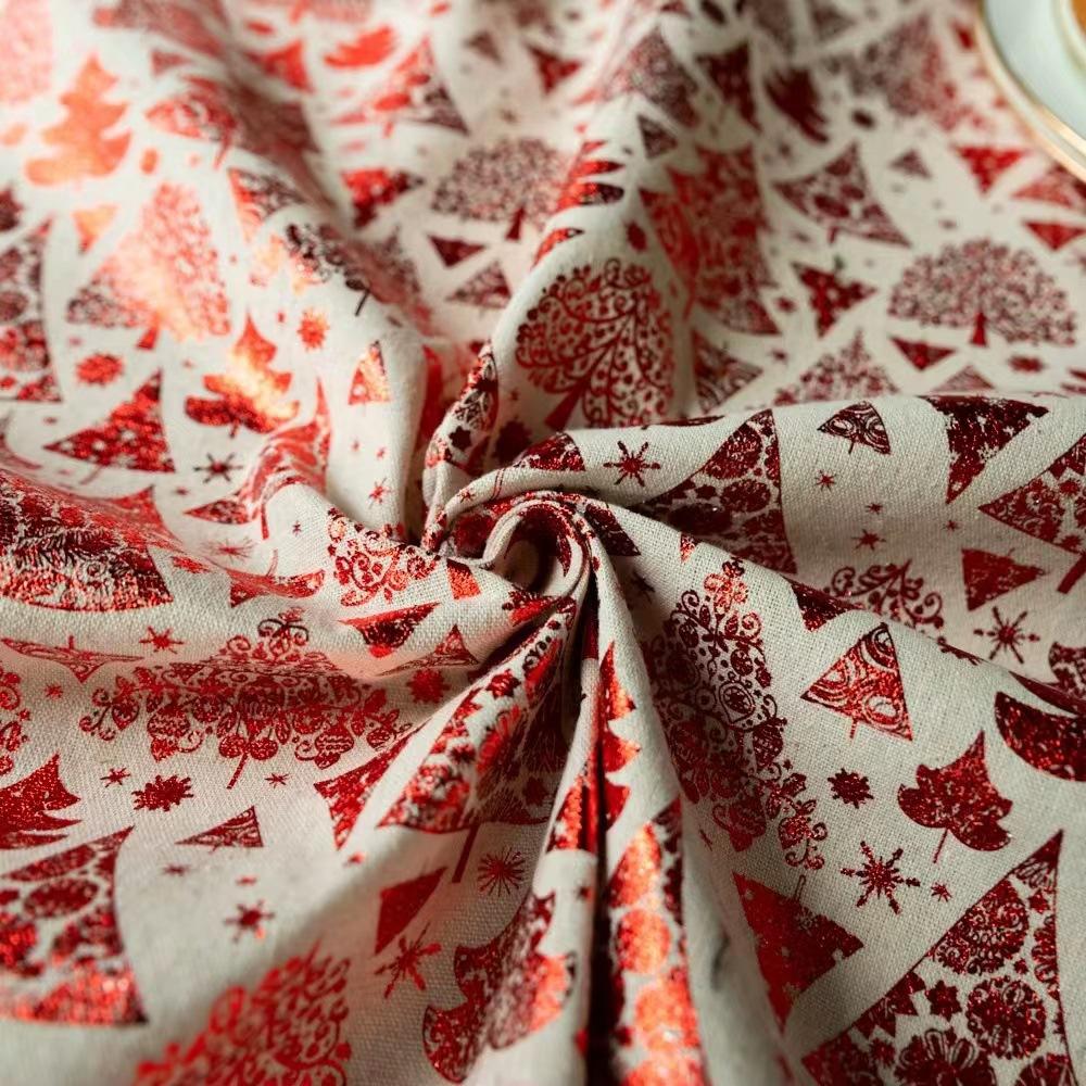 Новогодняя ткань для обеденного стола из американского хлопка и конопли, художественная рождественская домашняя скатерть, скатерть с флагом, коврик для стола