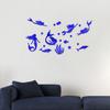 Русалка акриловая трехмерная наклейка на стену для комнаты девушки спальня фон настенное украшение 3d наклейка бумага